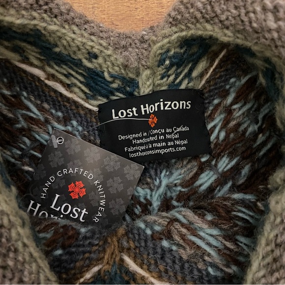 Hand Knit Warm Wool Poncho by Lost Horizons - Picture 8 of 9